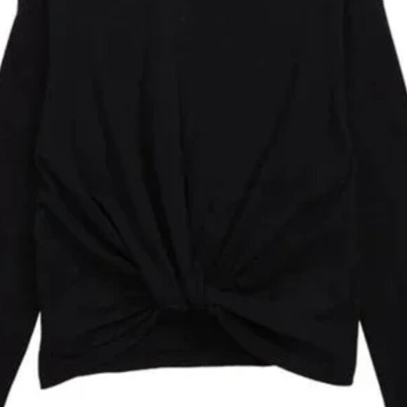 *3 FOR $9* NEW Nordstrom long sleeve Twist Front Solid T-shirt Top Shirt M 8/10 - Picture 2 of 3